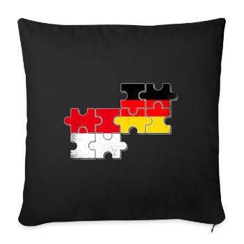 Indonesien Deutschland Flagge - Sofakissenbezug 45 x 45 cm - Schwarz - Vorne
