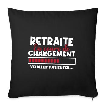 Retraite en cours de chargement - Housse de coussin décorative 45 x 45 cm - noir - Devant