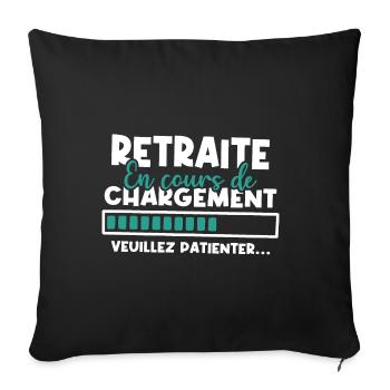 Retraite en cours de chargement - Housse de coussin décorative 45 x 45 cm - noir - Devant