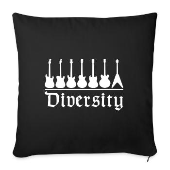 Diversity | electric guitar, music, concert - Sofa pillowcase 17,3'' x 17,3'' (45 x 45 cm) - black - Front