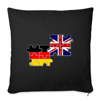 United Kingdom Flag Germany British German - Sofa pillowcase 17,3'' x 17,3'' (45 x 45 cm) - black - Front