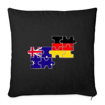 Australien Deutschland Australisch Deutsch Flagge - Sofakissenbezug 45 x 45 cm - Schwarz - Vorne