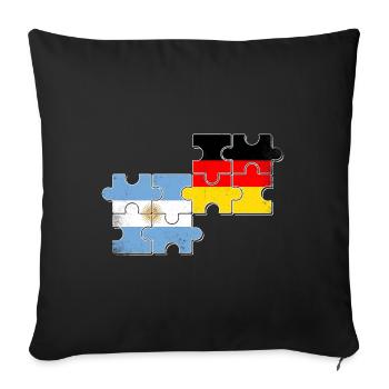 Argentina Germany Argentinian German - Sofa pillowcase 17,3'' x 17,3'' (45 x 45 cm) - black - Front