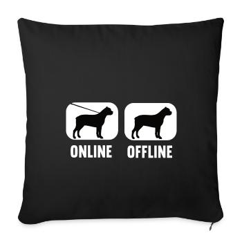 Cane Corso Cane Corso hors ligne Propriétaire de Cane Corso - Housse de coussin décorative 45 x 45 cm - noir - Devant