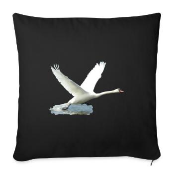 Here it's ready for take off - Sofa pillowcase 17,3'' x 17,3'' (45 x 45 cm) - black - Front