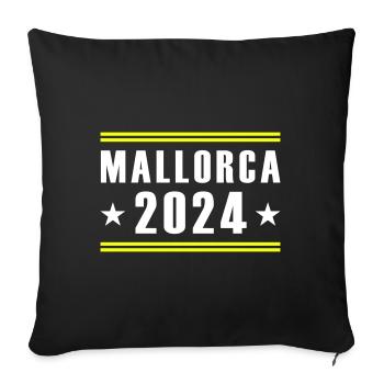 Majorque 2024 - Housse de coussin décorative 45 x 45 cm - noir - Devant