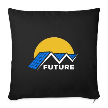 Photovoltaics - Solar Energy - Sun - Future - Sofa pillowcase 17,3'' x 17,3'' (45 x 45 cm) - black - Front