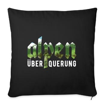 Alpenüberquerung Alpen Überquerung 2025 Bayern - Sofakissenbezug 45 x 45 cm - Schwarz - Vorne
