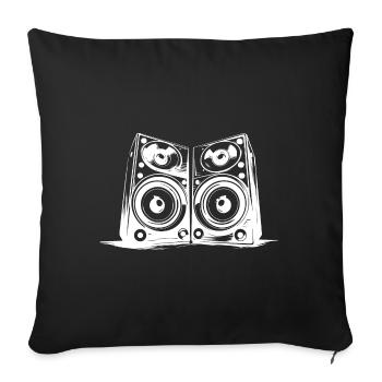 Music Party Speakers Bass - Sofa pillowcase 17,3'' x 17,3'' (45 x 45 cm) - black - Front