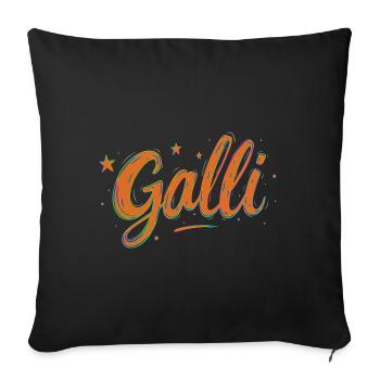 Halli & Galli Partnerlook Party outfit - Galli - Sofakissenbezug 45 x 45 cm - Schwarz - Vorne