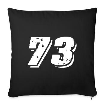 73 Zahl Symbol - Sofakissenbezug 45 x 45 cm - Schwarz - Vorne