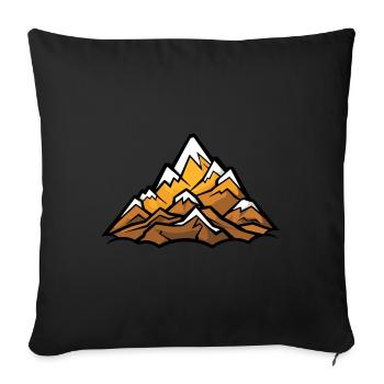 Mountains Alps Silhouette - Sofa pillowcase 17,3'' x 17,3'' (45 x 45 cm) - black - Front
