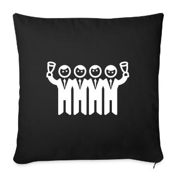 L’équipe de l’enterrement de vie de garçon et de garçon - Housse de coussin décorative 45 x 45 cm - noir - Devant