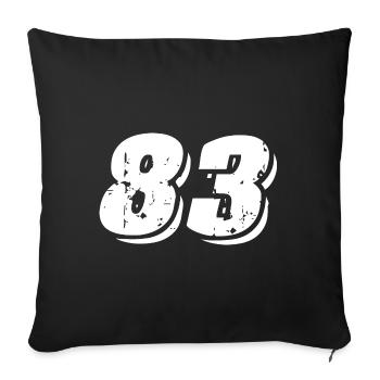 83 Symbole numérique - Housse de coussin décorative 45 x 45 cm - noir - Devant