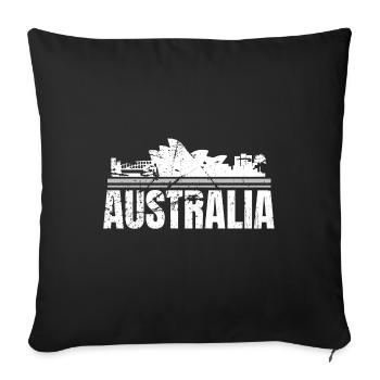 Australia - Sofa pillowcase 17,3'' x 17,3'' (45 x 45 cm) - black - Front