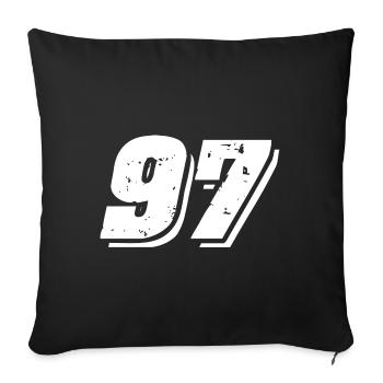 97 Symbole numérique - Housse de coussin décorative 45 x 45 cm - noir - Devant