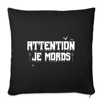 Halloween Cadeau pour Halloween - Housse de coussin décorative 45 x 45 cm - noir - Devant