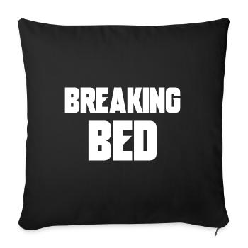 breaking bed - Sofa pillowcase 17,3'' x 17,3'' (45 x 45 cm) - black - Front