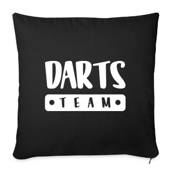 Équipe de fléchettes - Housse de coussin décorative 45 x 45 cm - noir - Devant