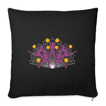 Sportsman Cheerleading Gift Sports Cheerleader - Sofa pillowcase 17,3'' x 17,3'' (45 x 45 cm) - black - Front