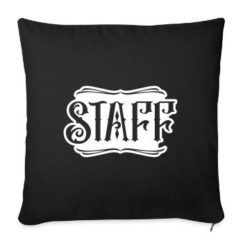 Staff Mitglied - Sofakissenbezug 45 x 45 cm - Schwarz - Vorne