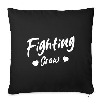 Fighting Crew Heart - Sofa pillowcase 17,3'' x 17,3'' (45 x 45 cm) - black - Front