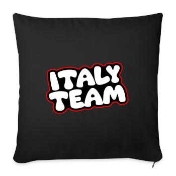 Italy Team - Sofa pillowcase 17,3'' x 17,3'' (45 x 45 cm) - black - Front