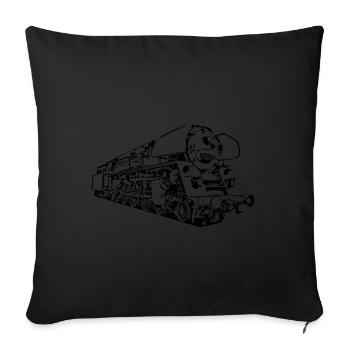 Dampflok 01 1531 - Sofakissenbezug 45 x 45 cm - Schwarz - Vorne
