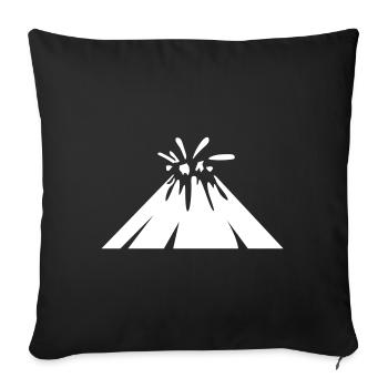 Volcano icon icon - Sofa pillowcase 17,3'' x 17,3'' (45 x 45 cm) - black - Front