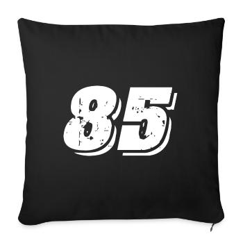 85 number symbol - Sofa pillowcase 17,3'' x 17,3'' (45 x 45 cm) - black - Front
