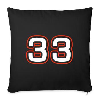 33 Symbole numérique - Housse de coussin décorative 45 x 45 cm - noir - Devant