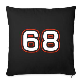 Symbole numérique 68 - Housse de coussin décorative 45 x 45 cm - noir - Devant