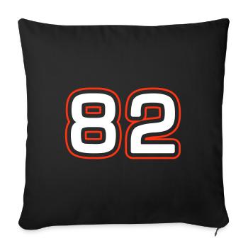 Symbole numérique 82 - Housse de coussin décorative 45 x 45 cm - noir - Devant