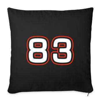 83 Symbole numérique - Housse de coussin décorative 45 x 45 cm - noir - Devant