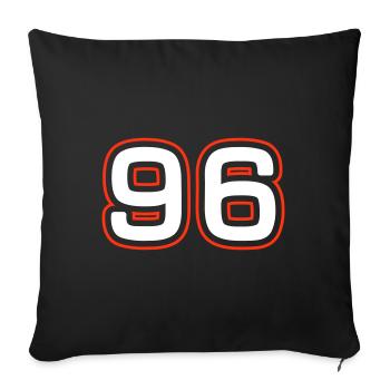 Symbole numérique 96 - Housse de coussin décorative 45 x 45 cm - noir - Devant