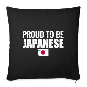 Proud To Be Japanese Japan Japanisch Japaner - Sofa pillowcase 17,3'' x 17,3'' (45 x 45 cm) - black - Front