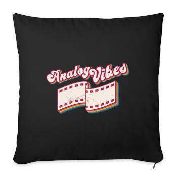 Retro Photographer Vintage Analog Vibes - Sofakissenbezug 45 x 45 cm - Schwarz - Vorne