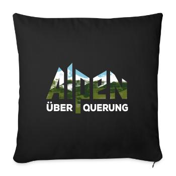 Alpenüberquerung Alpen Überquerung Wandern - Sofakissenbezug 45 x 45 cm - Schwarz - Vorne