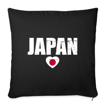 Japan Japanese Flag Japanese - Sofa pillowcase 17,3'' x 17,3'' (45 x 45 cm) - black - Front