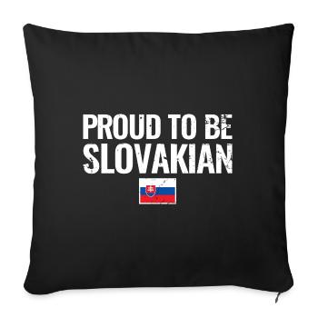Proud To Be Slovakian Slovakia Slovak Slovak - Sofa pillowcase 17,3'' x 17,3'' (45 x 45 cm) - black - Front
