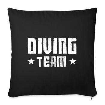 Diving Team - Sofa pillowcase 17,3'' x 17,3'' (45 x 45 cm) - black - Front