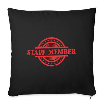Membre du personnel - Housse de coussin décorative 45 x 45 cm - noir - Devant