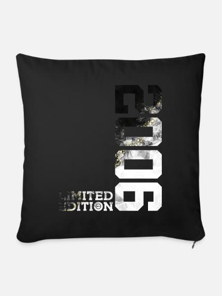 20. GEBURTSTAG LIMITED EDITION 2006 - Sofakissenbezug 45 x 45 cm - Schwarz