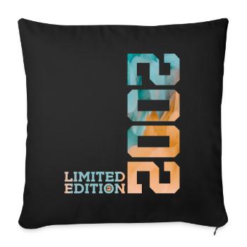 24TH BIRTHDAY LIMITED EDITION 2002 - Sofa pillowcase 17,3'' x 17,3'' (45 x 45 cm) - black - Front