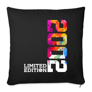 24TH BIRTHDAY LIMITED EDITION 2002 - Sofa pillowcase 17,3'' x 17,3'' (45 x 45 cm) - black - Front