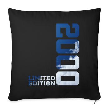 LIMITED EDITION 2000 26TH BIRTHDAY - Sofa pillowcase 17,3'' x 17,3'' (45 x 45 cm) - black - Front