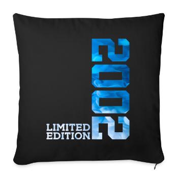 24TH BIRTHDAY LIMITED EDITION 2002 - Sofa pillowcase 17,3'' x 17,3'' (45 x 45 cm) - black - Front