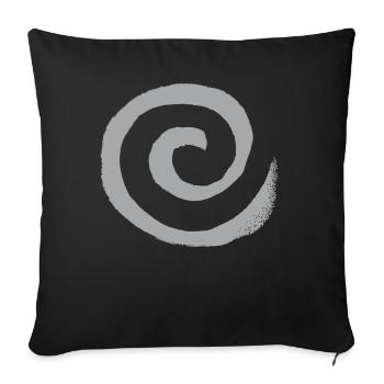 Spiral - Sofa pillowcase 17,3'' x 17,3'' (45 x 45 cm) - black - Front