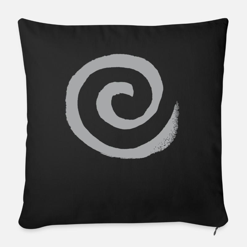 Spirale - Sofakissenbezug 45 x 45 cm - Schwarz