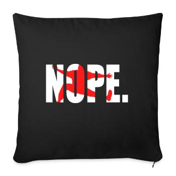 Handball goal nope. - Sofa pillowcase 17,3'' x 17,3'' (45 x 45 cm) - black - Front